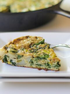 Spinach Leek Potato Frittata Image