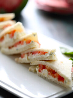 Tomato Feta Tea Sandwiches Image