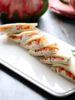 Tomato Feta Tea Sandwiches Photo