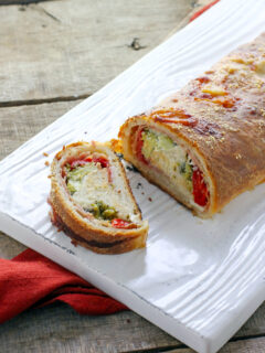 Roasted Red Pepper Prosciutto Stromboli Picture