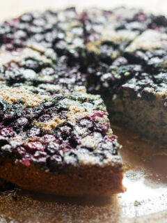 Blueberry Cornmeal Cake Pic