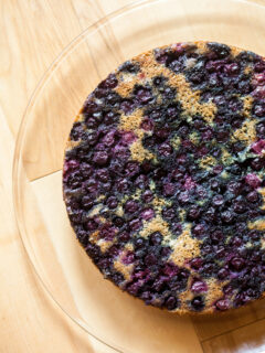 Blueberry Cornmeal Cake Picture