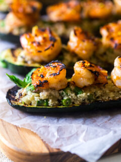 Grilled Stuffed Zucchini with Shrimp Image