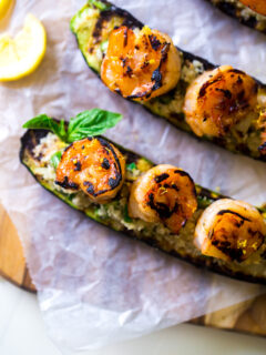 Grilled Stuffed Zucchini with Shrimp Pic