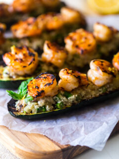 Grilled Stuffed Zucchini with Shrimp Picture