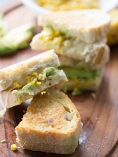 Avocado Grilled Cheese with Roasted Corn Photo