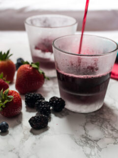 Berry Sangria Sorbet Floats Pic