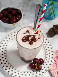 Cherry Bourbon Vanilla Milkshakes Pic