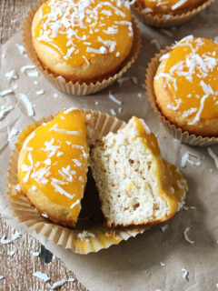 Gluten Free Mango Coconut Muffakes Image