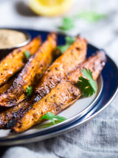 Maple Tahini Grilled Sweet Potatoes Photo