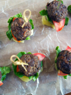 Meatball Sandwiches on a Stick Image