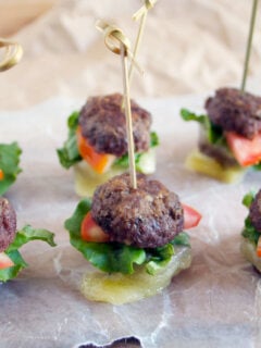 Meatball Sandwiches on a Stick Photo