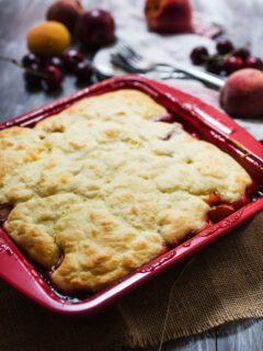 Stone Fruit Cobbler with Bourbon Image