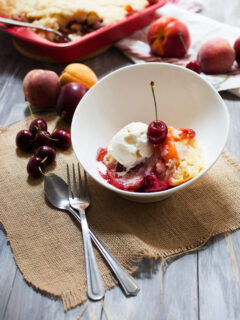 Stone Fruit Cobbler with Bourbon Pic