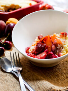 Stone Fruit Cobbler with Bourbon Picture