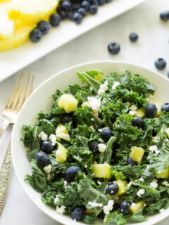 Kale Blueberry Pineapple Salad Pic
