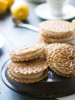 Lemon Ginger Pizzelle Sandwich Cookies Photo