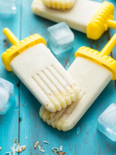 Vegan Pi&ntilde;a Colada Popsicles Image