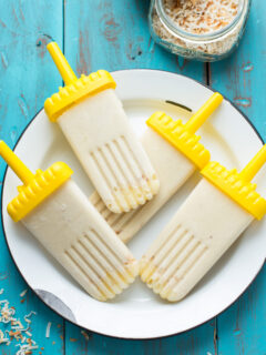Vegan Pi&ntilde;a Colada Popsicles Picture