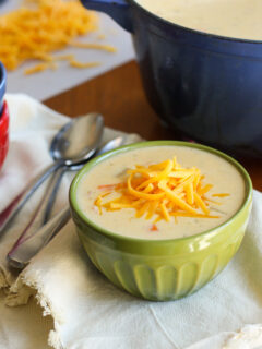 Gluten Free Cheddar Cheese Soup with Ham Image