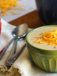 Gluten Free Cheddar Cheese Soup with Ham Photo