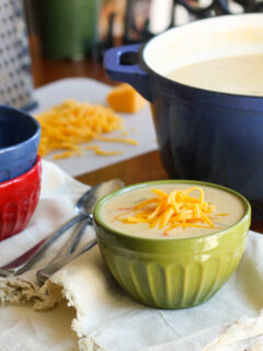 Gluten Free Cheddar Cheese Soup with Ham Picture