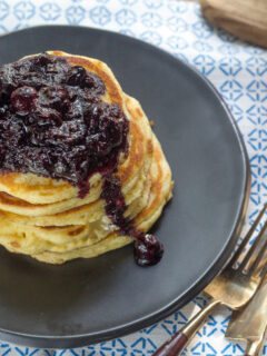 Hoe Cakes with Blueberry Jalape&ntilde;o Sauce Image