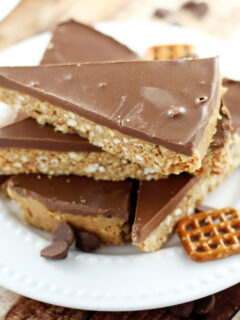 No Bake Chocolate Peanut Butter Pretzel Bars Image
