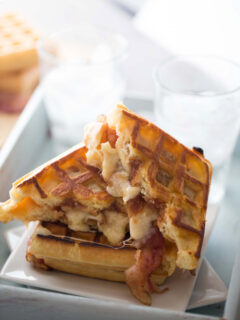 Apple Butter Bacon Waffle Sandwich Image