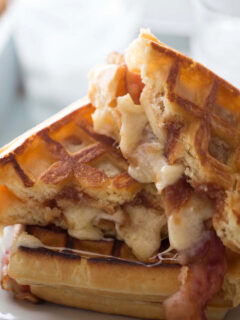 Apple Butter Bacon Waffle Sandwich Photo