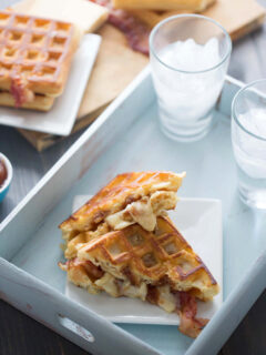 Apple Butter Bacon Waffle Sandwich Picture