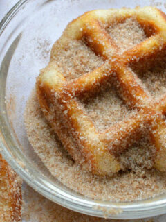5 Minute Cinnamon Sugar Waffle Bites Image
