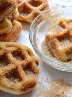 5 Minute Cinnamon Sugar Waffle Bites Photo
