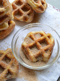 5 Minute Cinnamon Sugar Waffle Bites Pic
