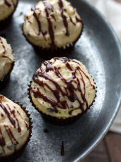 Fudge-Stuffed Chocolate Chip Cupcakes Image
