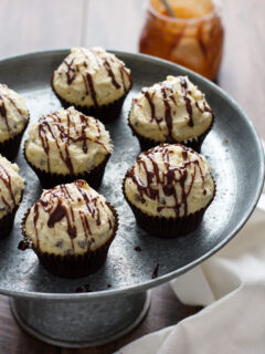 Fudge-Stuffed Chocolate Chip Cupcakes Pic