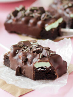 Mint Fudge Brownie Pops Photo