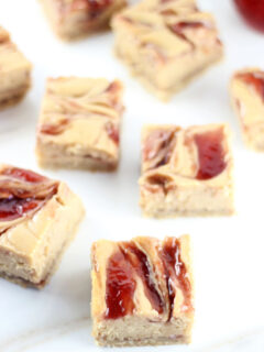 Peanut Butter & Jelly Swirl Cheesecake Bars Picture