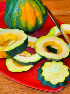 Roasted Acorn Squash with Cranberry Sauce Image
