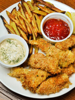 Baked Fish and Chips Photo