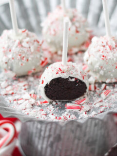 Peppermint Bark Cake Pops Photo