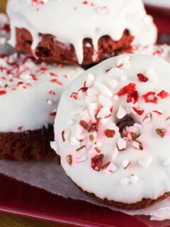 Red Velvet Peppermint Donuts Photo