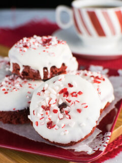 Red Velvet Peppermint Donuts Picture