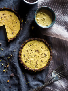Vegan Chocolate Tarts with Pistachios Picture