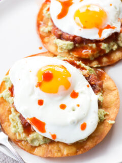 Breakfast Tostadas with Guacamole Image