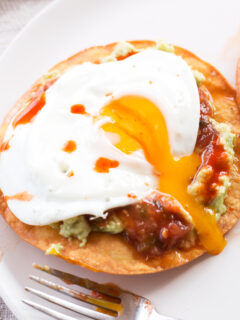 Breakfast Tostadas with Guacamole Photo