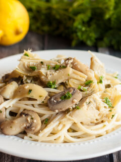 Gluten Free Pasta with White Wine Sauce Image