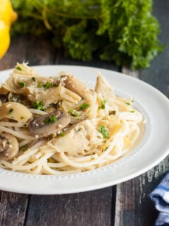Gluten Free Pasta with White Wine Sauce Photo