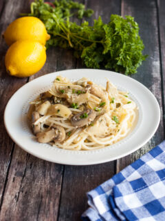 Gluten Free Pasta with White Wine Sauce Pic