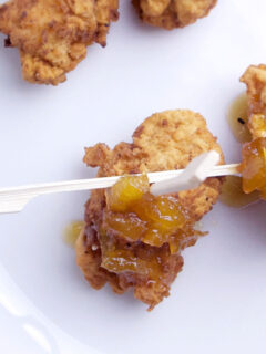 Popcorn Chicken with Pineapple Bourbon Sauce Pic